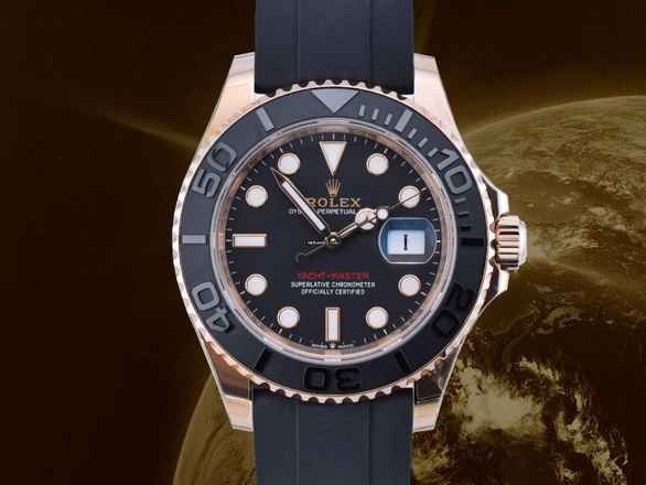 Rolex Yacht-Master 40 Roségold 40mm Ref. 126655 Oysterflex Neue Aufkleber 2024