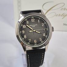 Thumbnail von Patek Philippe Calatrava Textured Charcoal Ouro Branco 40mm Automático Completo