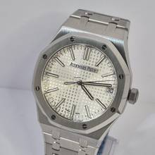 Thumbnail von Audemars Piguet Royal Oak 41mm ungetragen Silberzifferblatt Automatik vollständig