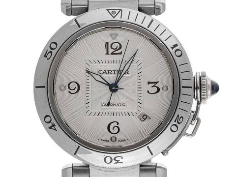 Cartier Pasha Date Ref.2379 2001 Box&Beschreibung sehr gut Vintage Pasha Date