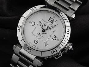 Thumbnail von Cartier Pasha Date Ref.2379 2001 Box&Beschreibung sehr gut Vintage Pasha Date