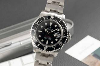 Thumbnail von Rolex Sea-Dweller Single Red Edelstahl Herrenuhr Oyster Ref. 126600 B&P 2018