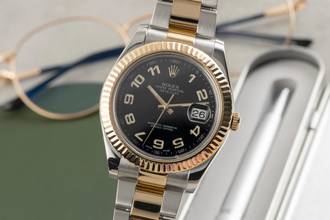 Thumbnail von Rolex Datejust II Black Arabic Dial Stahl / Gold Automatik Herrenuhr Ref 116333 Box