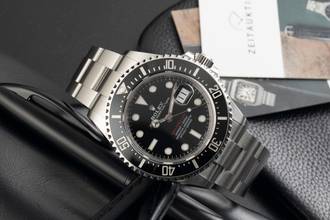 Thumbnail von Rolex Sea-Dweller Single Red Edelstahl Herrenuhr Oyster Ref. 126600 B&P 2018