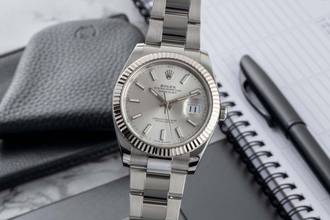 Thumbnail von Rolex Datejust 41 Silver Dial Stahl / Weissgold Automatik Herren Ref. 126334 Box
