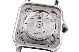 Thumbnail von Cartier Santos Steel Automatic Men's Watch Medium WSSA0013 B&P 2020