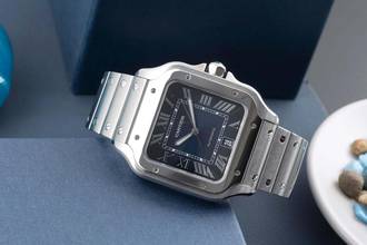 Thumbnail von Cartier Santos Steel Automatic Men's Watch Medium WSSA0013 B&P 2020