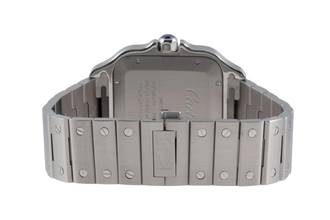 Thumbnail von Cartier Santos Steel Automatic Men's Watch Medium WSSA0013 B&P 2020