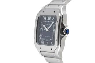 Thumbnail von Cartier Santos Steel Automatic Men's Watch Medium WSSA0013 B&P 2020