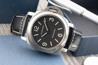 Thumbnail von Panerai Luminor Base Titan Tabacco Dial Handaufzug Herrenuhr PAM00116 B&P 2002