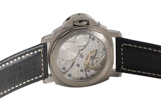 Thumbnail von Panerai Luminor Base Titan Tabacco Dial Handaufzug Herrenuhr PAM00116 B&P 2002