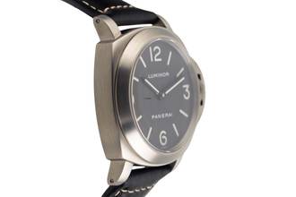 Thumbnail von Panerai Luminor Base Titan Tabacco Dial Handaufzug Herrenuhr PAM00116 B&P 2002
