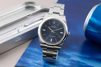 Thumbnail von Rolex Oyster Perpetual 39 Blue Dial Automatik Herrenuhr Ref. 114300