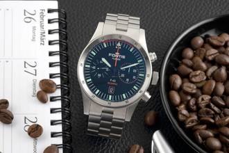 Thumbnail von Fortis F-43 Bicompax Chronograph Stahl Automatik Herrenuhr Ref. F.424.0004