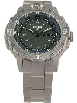  Traser H3 110666 Tactical Grau Titan Herrenuhr 46mm 20ATM 