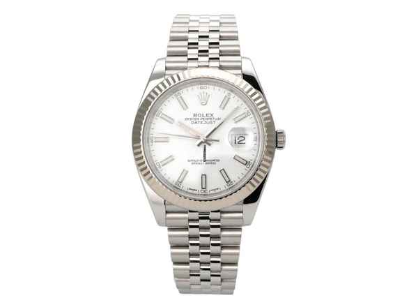  Rolex Datejust 41 Edelstahl Weißgold 126334 Weiß Jubile-Band 