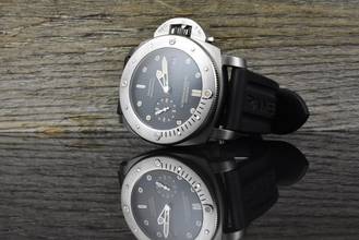 Thumbnail von Panerai Luminor Submersible 1950 3 Days Automatic Left-Hand Clous-de-Paris Dial - Titanium PAM00569 Full Set 2015
