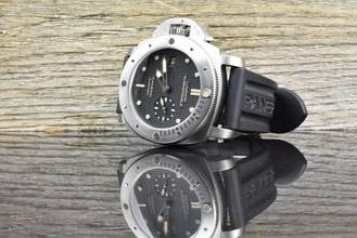 Thumbnail von Panerai Luminor Submersible 1950 3 Days Automatic Left-Hand Clous-de-Paris Dial - Titanium PAM00569 Full Set 2015