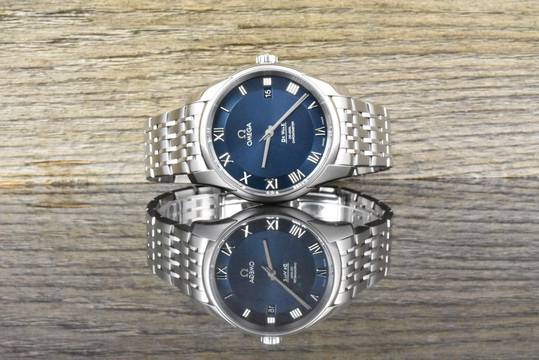 Omega De Ville Co-Axial 41 Blue Dial unpoliert 431.10.41.21.03.001 - Full Set 2015