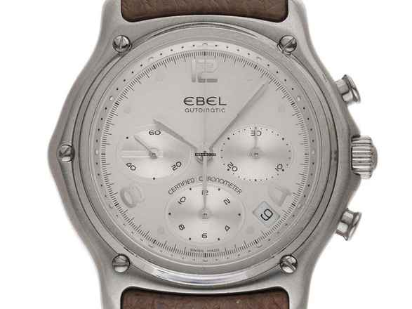  Ebel 1911 Chronograph Ref.9137240 2001 original Box sehr gut Vintage 1911 Chronograph Glasboden Leder Faltschließe 
