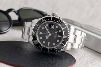 Thumbnail von Rolex Sea-Dweller Single Red Edelstahl Herrenuhr Oyster Ref. 126600 B&P 2018