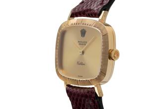Thumbnail von Rolex Cellini 18k (0,750) Gold Handaufzug Damenuhr Ref. 4082 Vintage