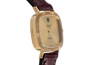 Thumbnail von Rolex Cellini 18k (0,750) Gold Handaufzug Damenuhr Ref. 4082 Vintage