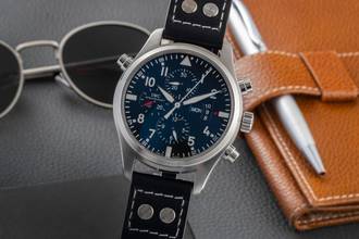 Thumbnail von IWC Pilot Çift Kronograf Uçuş Saati Schaffhausen Otomatik Çelik Erkek Saati Ref IW377801