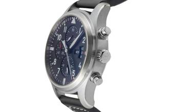 Thumbnail von IWC Fliegeruhr Doppelchronograph Schaffhausen Pilot Double Chronograph Automatik Stahl Herrenuhr Ref IW377801