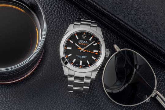 Rolex Milgauss Black Dial Stahl Automatik Ref. 116400 V-Serie B&P 2012 LC 100