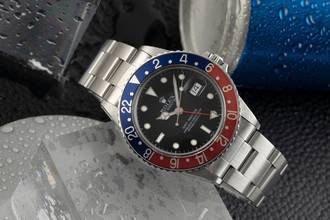 Thumbnail von Rolex GMT-Master 'Pepsi' Edelstahl Automatik Herrenuhr Ref. 16750 Klassiker
