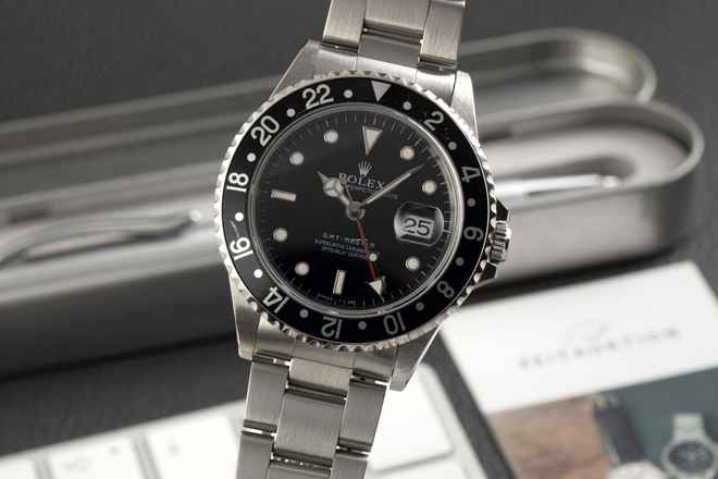  Rolex GMT-Master Oyster Edelstahl Automatik Herrenuhr Ref. 16700 U-Serie 