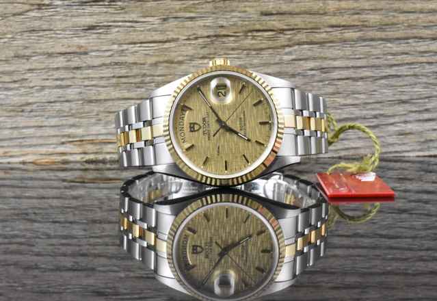  Tudor Prince Date Day NOS / UNGETRAGEN 76213 Linen Dial - Vintage Full Set 2003 