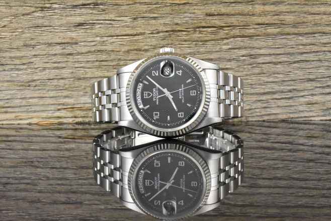  Tudor Prince Date Day 76214 Black Arabic Dial - Stahl & Weißgold - 2018 Full Set 