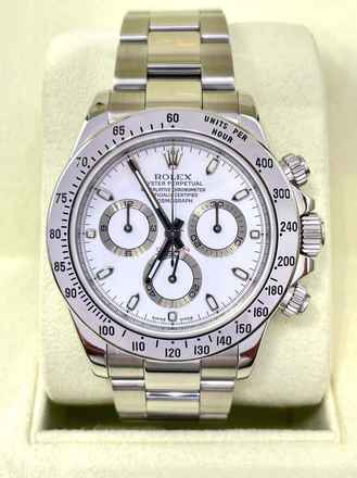 Rolex Daytona Steel White Dial Full Set with box and papers year 2006 mint Condition 