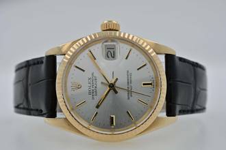 Thumbnail von Rolex Datejust 31 14k Yellow Gold Silver Dial 6827