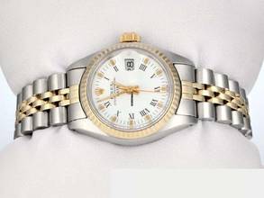 Thumbnail von Rolex Oyster Perpetual Lady Date Edelstahl Gelbgold Automatik Gold Stahl Damen