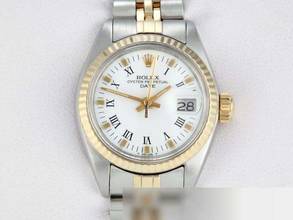 Thumbnail von Rolex Oyster Perpetual Lady Date Edelstahl Gelbgold Automatik Gold Stahl Damen