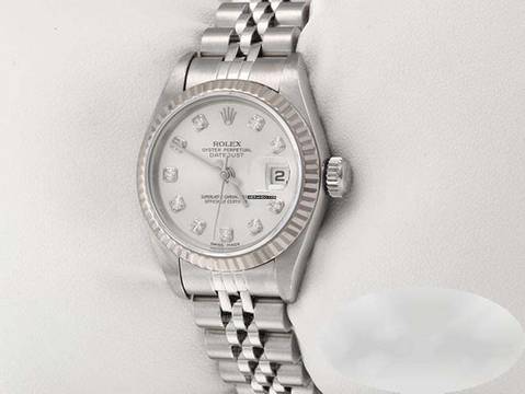 Rolex Lady-Datejust Stahl Weissgold 750 Diamanten 2003 Automatik Stainless Steel 18kt White Gold Damen Jubilé-band Chronometer Oyster