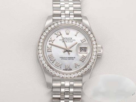 Rolex Lady-Datejust 26 179384 Stahl Weissgold 750 Perlmutt Diamanten Automatik Stainless Steel 18kt White Gold Jubilé-band Chronometer Oyster Mop