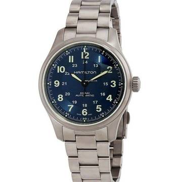 Hamilton Khaki Field Auto Blue NEW FULL SET