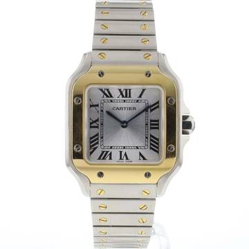 Cartier Santos Small Steel Gold Silver Dial 99,9% NEW