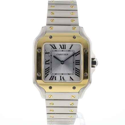 Cartier Santos Small Stahl Gold Silber Zifferblatt 99,9% NEU