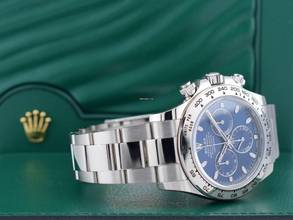 Thumbnail von Rolex Daytona Cosmograph Daytona 116509 White Gold Blue Dial - Like New Full Set 2022