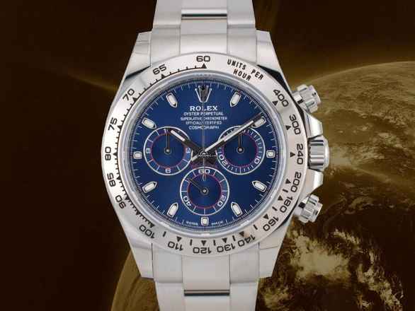 Rolex Daytona Cosmograph Daytona 116509 Weißgold Blaues Zifferblatt - Wie neu, vollständiges Set 2022