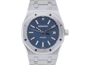 Thumbnail von Audemars Piguet Royal Oak Selfwinding 15300st Blau & Weiß Zifferblatt - Wie neu 2010 39mm