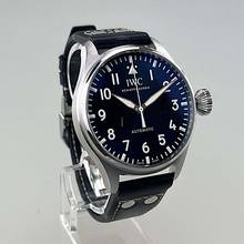 Thumbnail von IWC Große Fliegeruhr Big Pilot's Watch 43 EK 03/2022 Stahl ZB blau Lederband blau mit EasX-Change-System Full Set sehr gepflegter Originalzustand (nicht poliert)