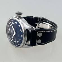 Thumbnail von IWC Große Fliegeruhr Big Pilot's Watch 43 EK 03/2022 Stahl ZB blau Lederband blau mit EasX-Change-System Full Set sehr gepflegter Originalzustand (nicht poliert)