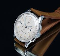 Thumbnail von Universal Genève OVERSIZE VINTAGE VERY RARE MEDICO-COMPAX CHRONOGRAPH MINT
