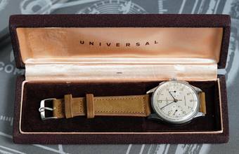 Thumbnail von Universal Genève OVERSIZE VINTAGE VERY RARE MEDICO-COMPAX CHRONOGRAPH MINT
